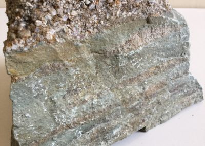 Strati alternati di arenaria e argilla, facies di ambiente costiero (Monti Pisani) (particolare)