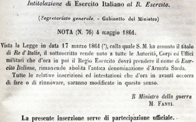 NASCITA DELL’ESERCITO ITALIANO