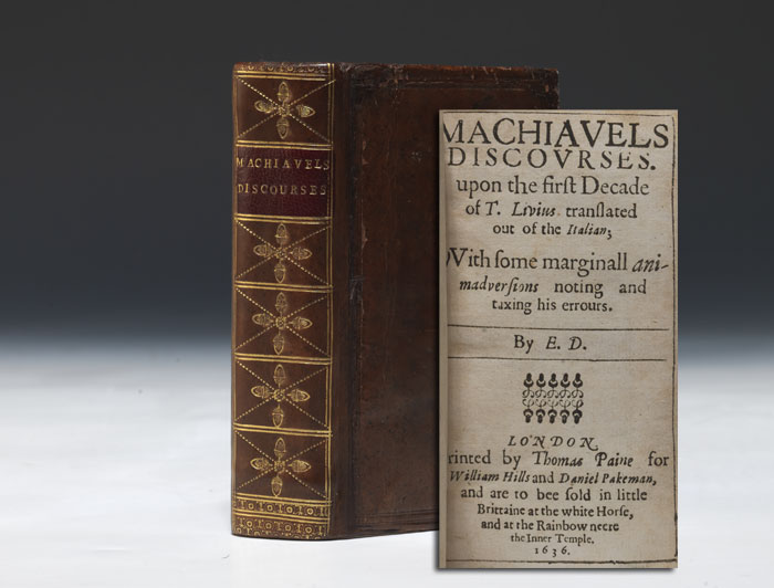 manoscritto inglese dei discorsi di Machiavelli