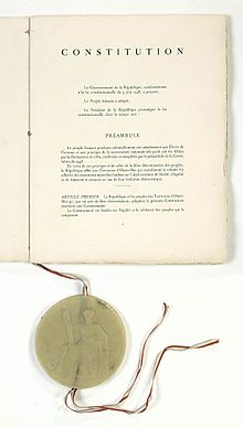 COSTITUZIONE REPUBBLICA FRANCESE.  1958