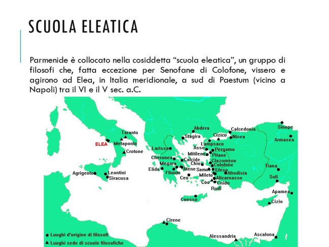 LA SCUOLA ELEATICA